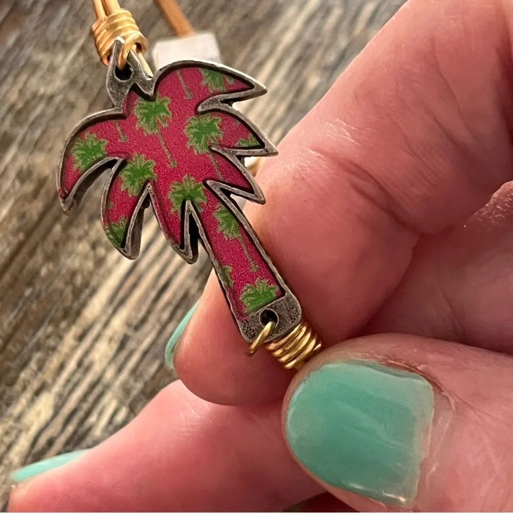 NWT - Luca + Danni - hand made stackable bracelet - Palm Tree